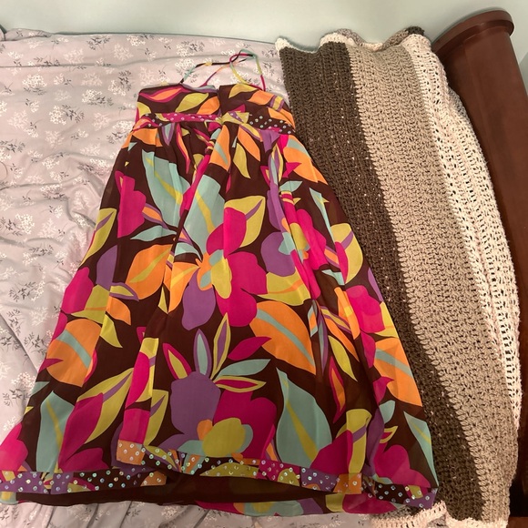 NWT Ideology Floral 70s dress women’s size 10 - Picture 2 of 8